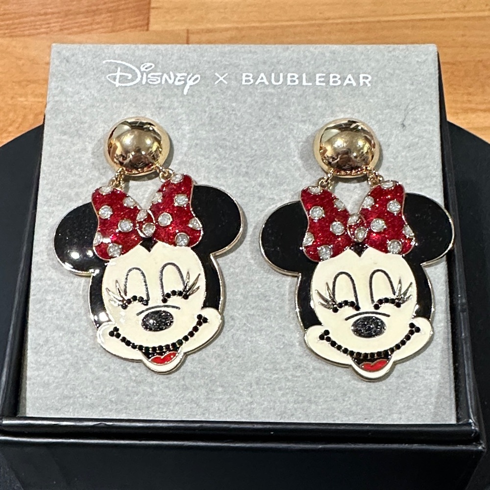 Disney x Baublebar Minnie Mouse Earrings - Red and Black